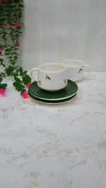 ست صبحانه خوری طرح برگ سبز کد:102 - Image 4