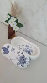 ظرف دکوری چندمنظوره درب‌دار طرح پرنده و گل | جاقاشقی، جا جواهری و شکلات‌خوری - تصویر 3