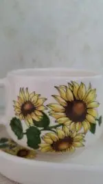 ست چای‌خوری خوی تک‌نفره گل آفتابگردان - تصویر 6