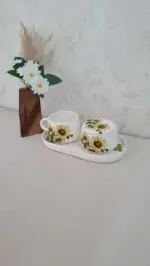 ست چای‌خوری خوی تک‌نفره گل آفتابگردان - تصویر 4
