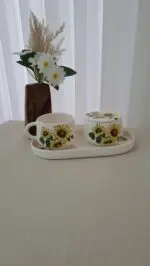 ست چای‌خوری خوی تک‌نفره گل آفتابگردان - تصویر 3